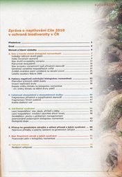 Zpr&aacute;va o naplňov&aacute;n&iacute; C&iacute;le 2010 v ochraně biodiverzity v ČR