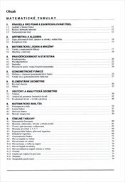 Matematické, fyzikální a chemické tabulky pro SŠ a nižší ročníky víceletých gymnázií