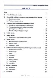 Základy psychológie učenia