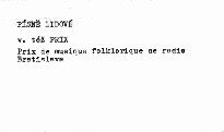 Prix de musique folklorique de Radio Bratislava 81