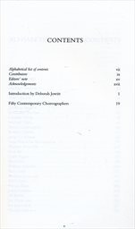 Fifty contemporary choreographers