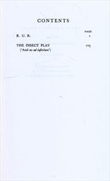 R.U.R. and The insect play