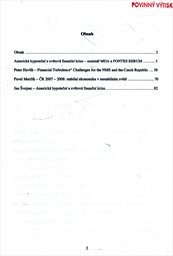 Americk&aacute; hypotečn&iacute; a světov&aacute; finančn&iacute; krize