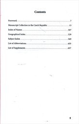 Guide to manuscript collections in the Czech Republic