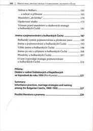 Dědická praxe, sňatkové strategie a pojmenovávání u bulharských Čechů v letech 1900-1950