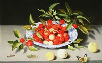 Still Life of Cherries and Peaches