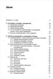 Manažerská psychologie a sociologie