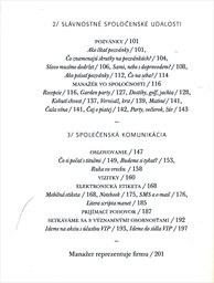 Mal&aacute; kniha etikety pre manaž&eacute;rov