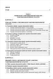 Základy teorie vojensko-ekonomické analýzy