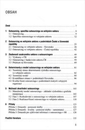 Optimalizace outsourcingu ve veřejn&eacute;m sektoru