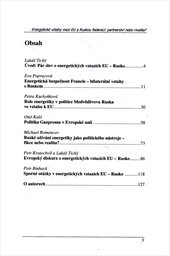 Energetick&eacute; vztahy mezi Evropskou uni&iacute; a Ruskou federac&iacute;: partnerstv&iacute; nebo rivalita?