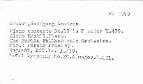 Symphony no. 29, A major, K. 201