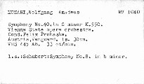 Symphony No. 40 in G minor, K. 550