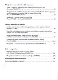 Paměť - národ - menšiny - marginalizace - identity I