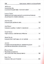 Pojet&iacute; svobody v dějin&aacute;ch a současnosti filosofie