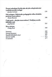 Myšlení o transcendenci