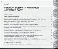 Historická zkušenost v architektuře a udržitelný rozvoj