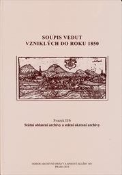 Soupis vedut vzniklých do roku 1850
                        (Svazek II/6,)
                    