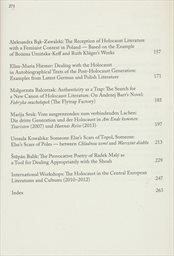 The Aspects of Genres in the Holocaust Literatures in Central Europe