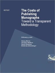 The costs of publishing monographs