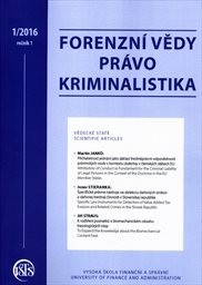 Forenzní vědy, právo, kriminalistika